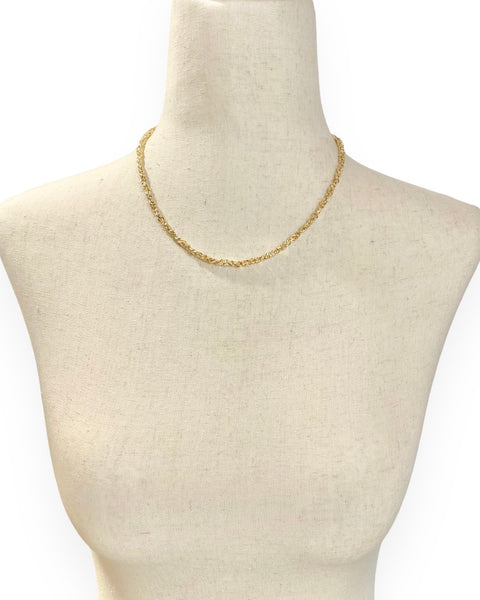 14k Gold Nugget Chain Necklace (17.375")