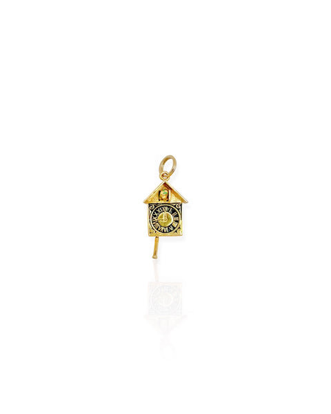14k Gold Cuckoo Clock Charm