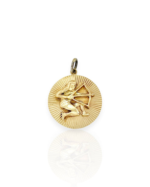 9k Gold Sagittarius Charm