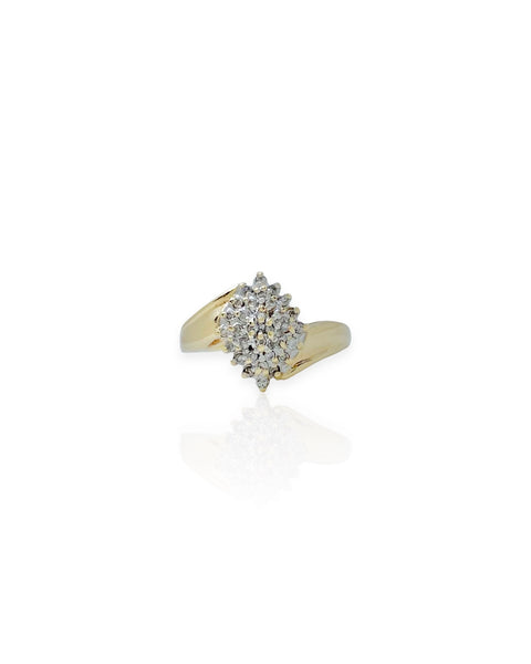 10k Gold Diamond Cluster Ring (8.25)