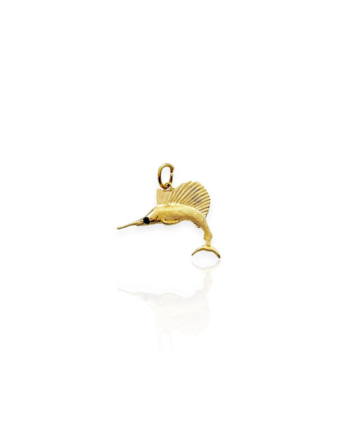 14k Gold Swordfish Charm