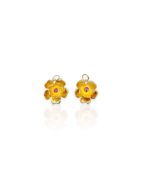 14k Gold Flower Charms