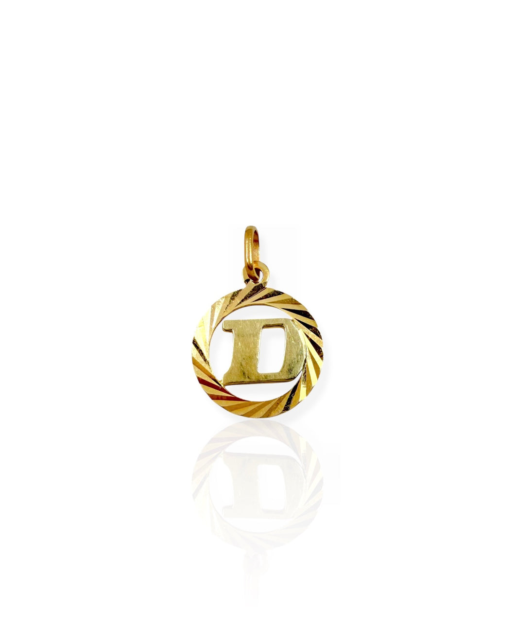 18k Gold Letter D Charm