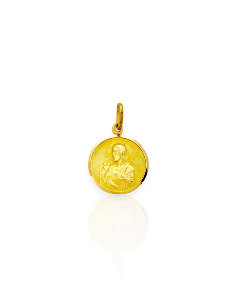 18k Gold Scapular Medal Charm