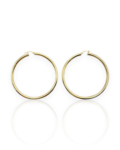 14k Gold Large Hoop Earrings