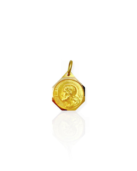 18k Gold Jesus Charm