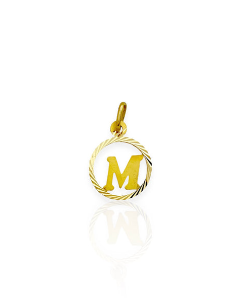 18k Gold Letter M Charm