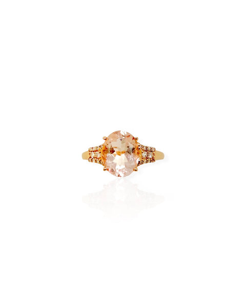 14k Rose Gold Tourmaline and Diamond Ring (7)