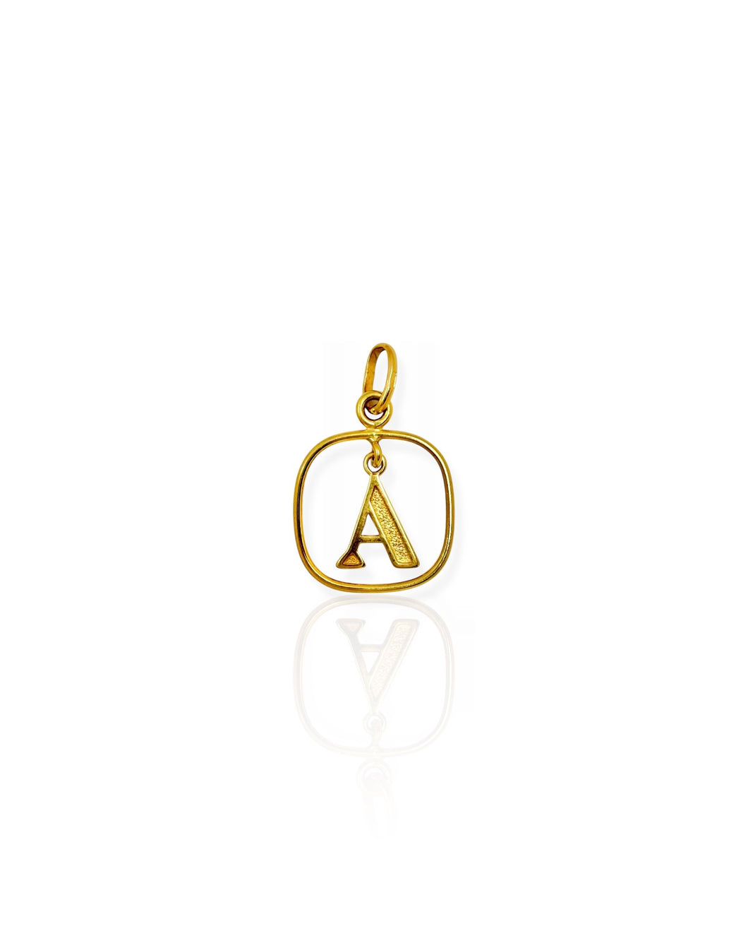 18k Gold Letter A Charm
