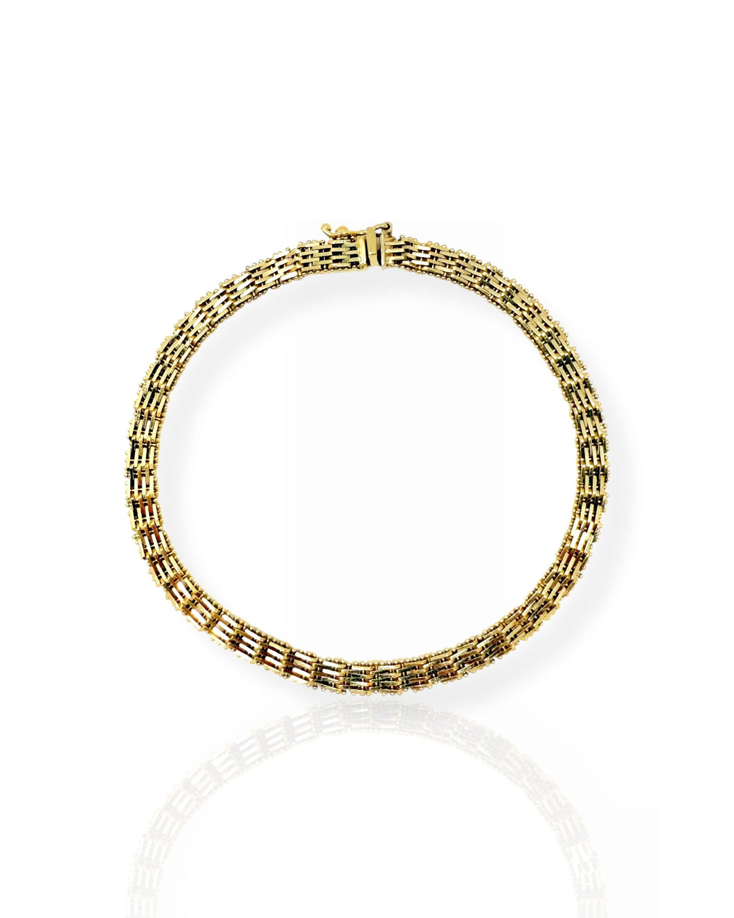 14k Gold Fancy Link Chain Bracelet (7.375