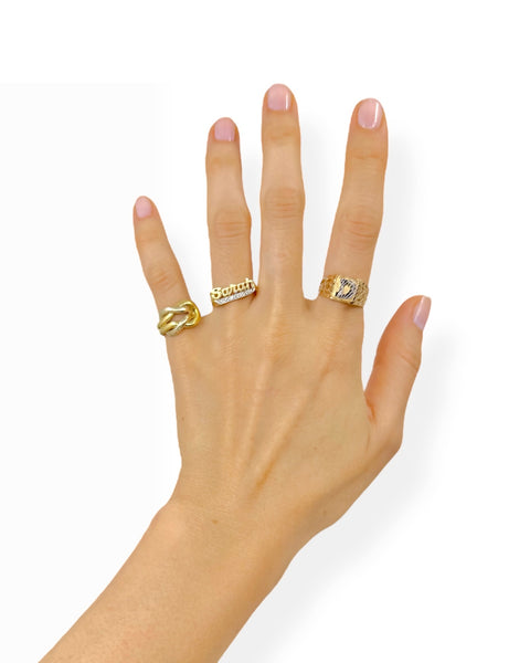 14k Gold Letter D Ring (6.5)