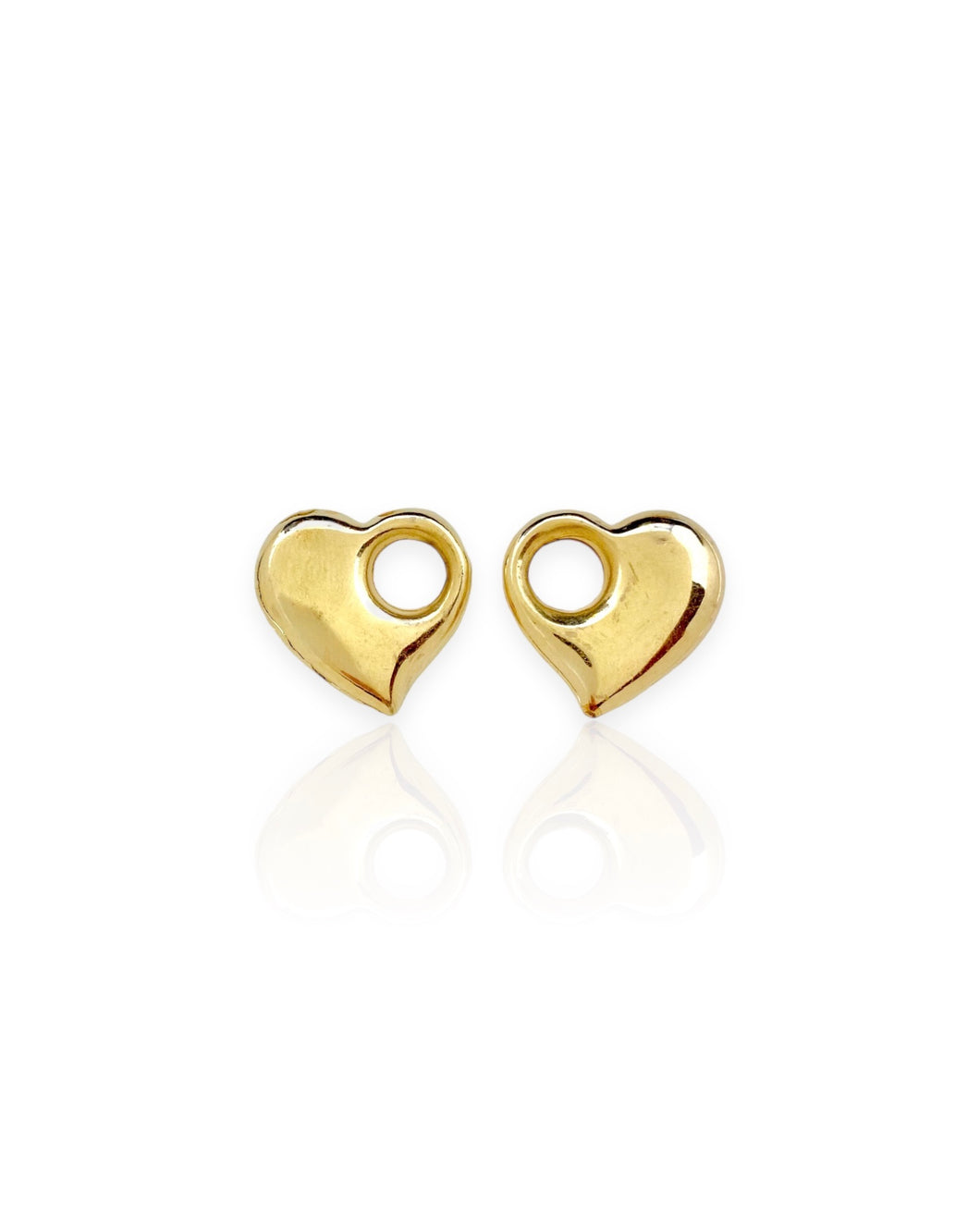 14k Gold Puffy Heart Charms