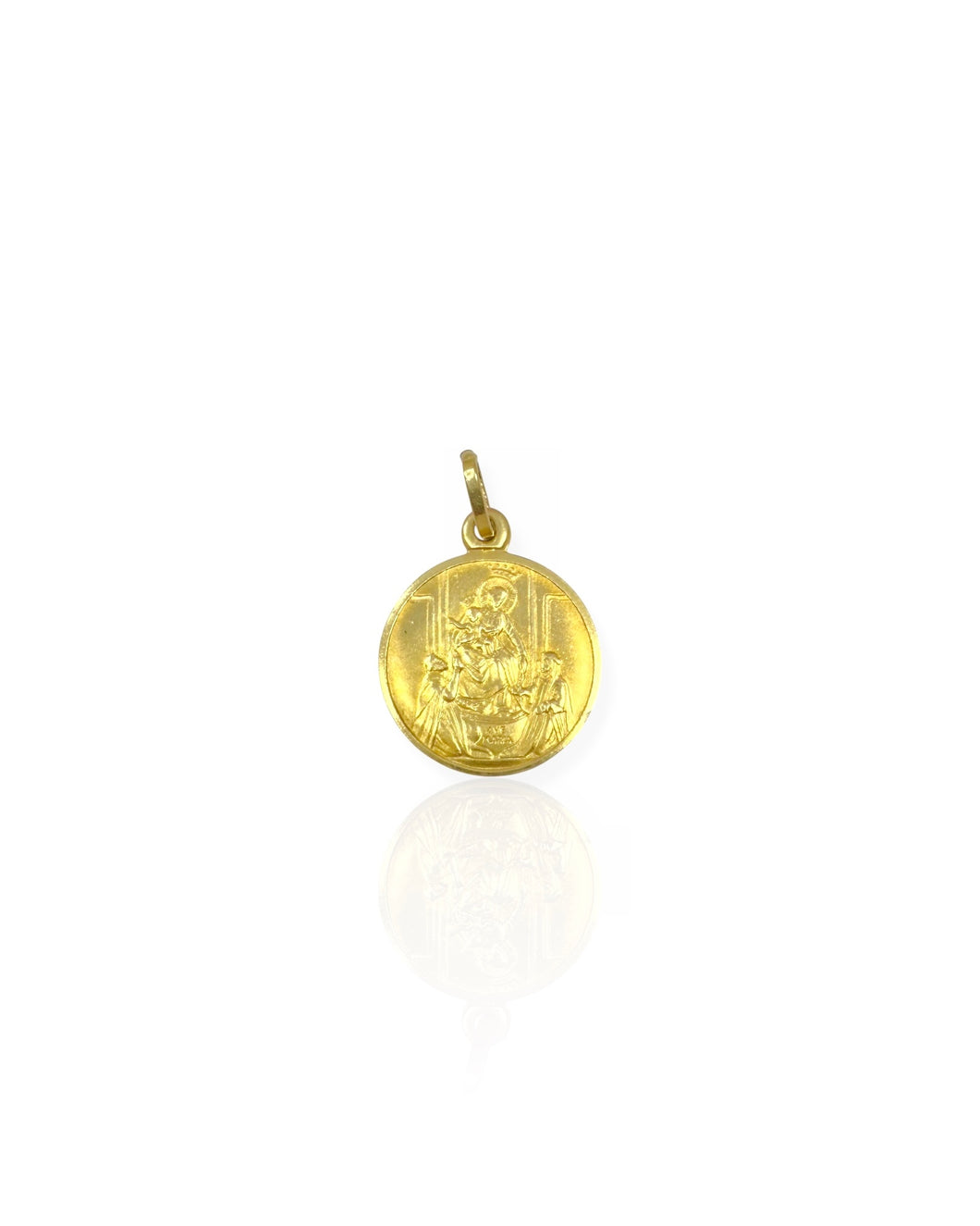 18k Gold Ave Maria Charm