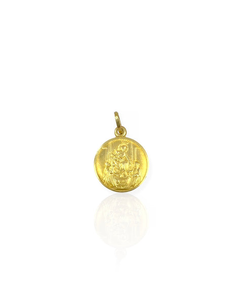 18k Gold Ave Maria Charm