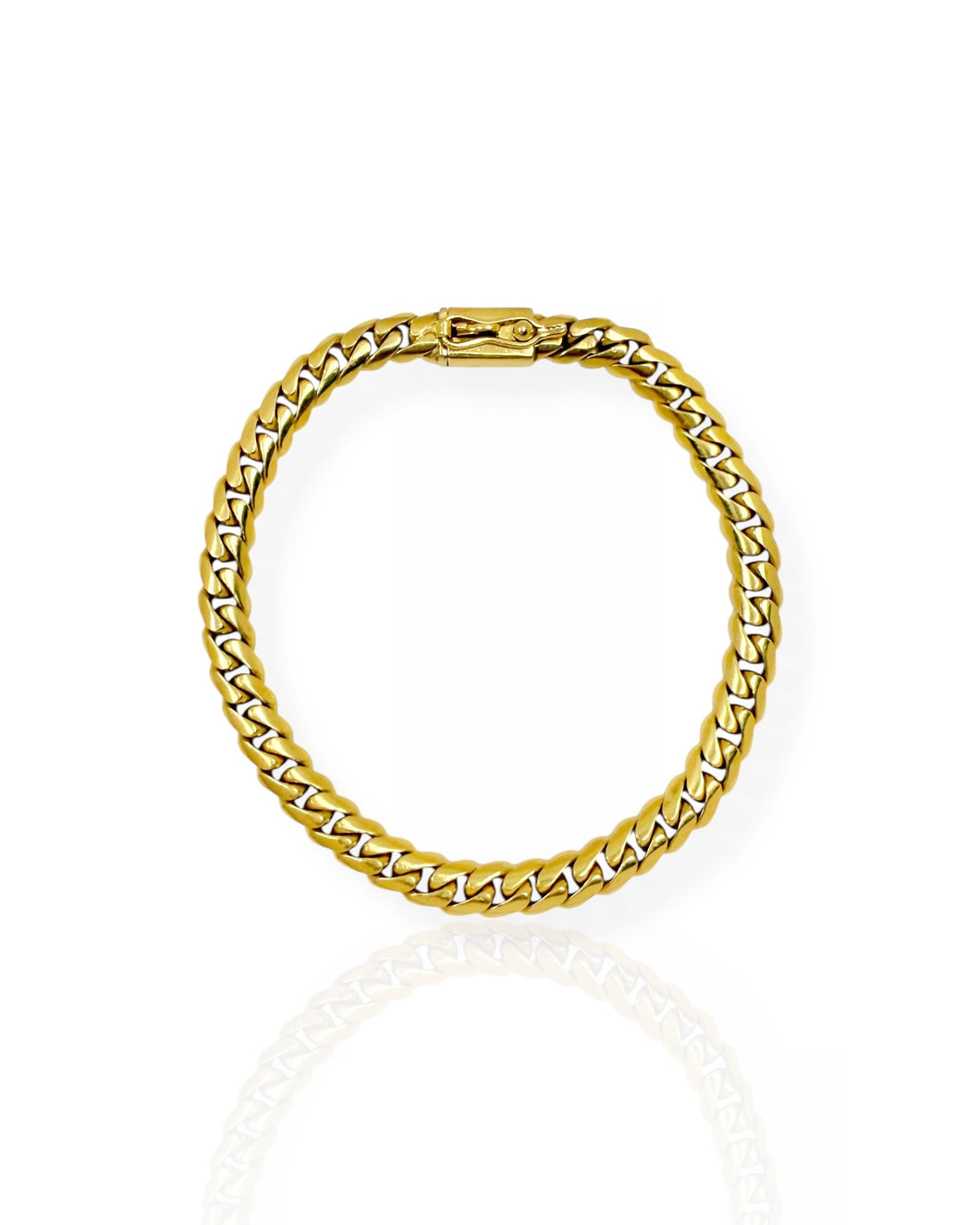 18k Gold Curb Chain Bracelet (7