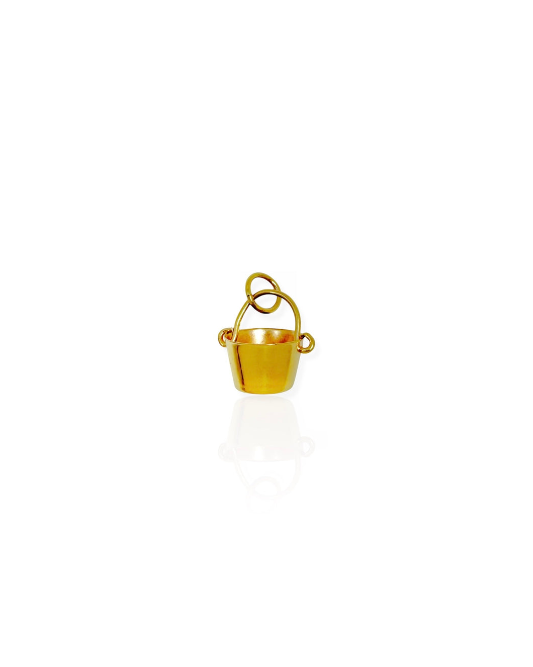 18k Gold Bucket Charm