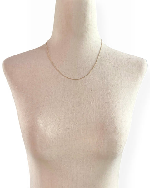 14k Gold Singapore Chain Necklace (18")