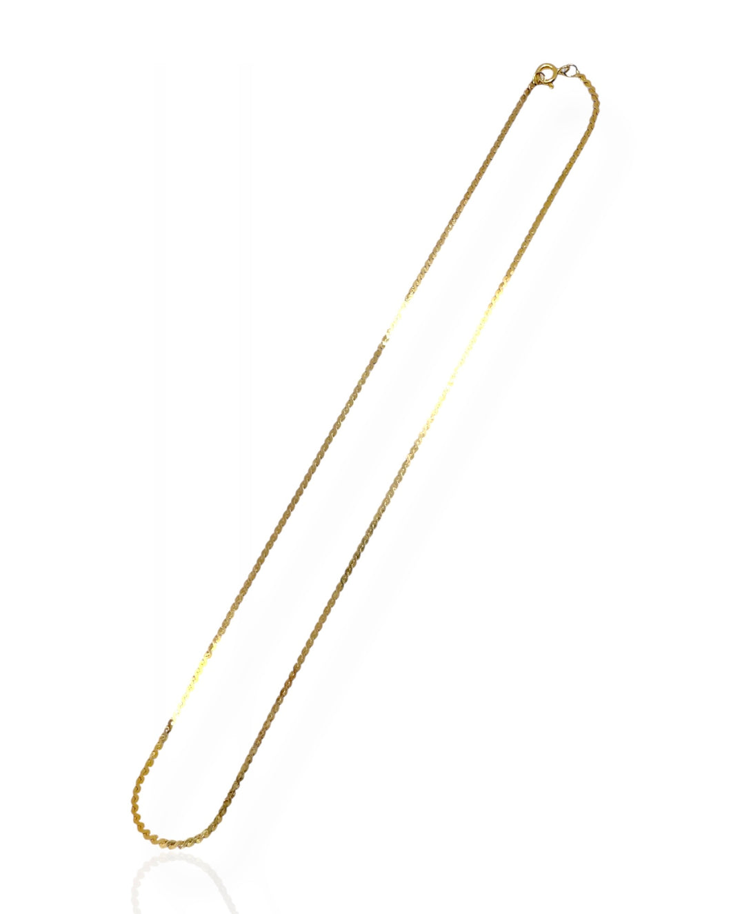 14k Gold Serpentine Chain Necklace (18.25