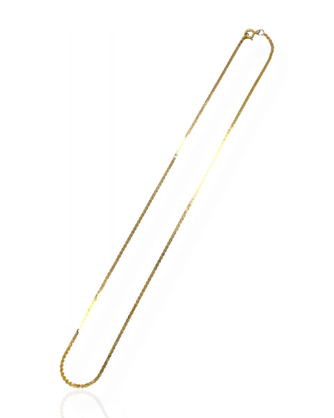 14k Gold Serpentine Chain Necklace (18.25