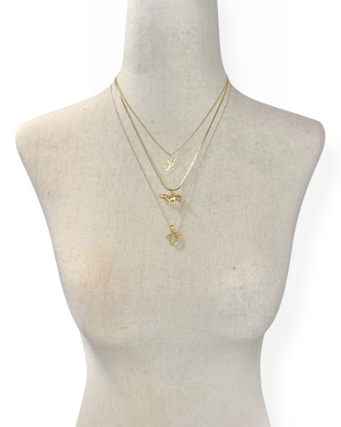 14k Gold Letter K Charm
