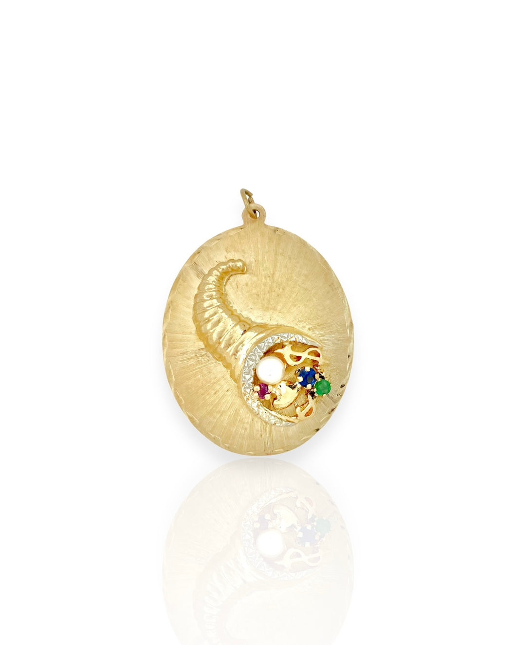 14k Gold Abundance Cornucopia Charm