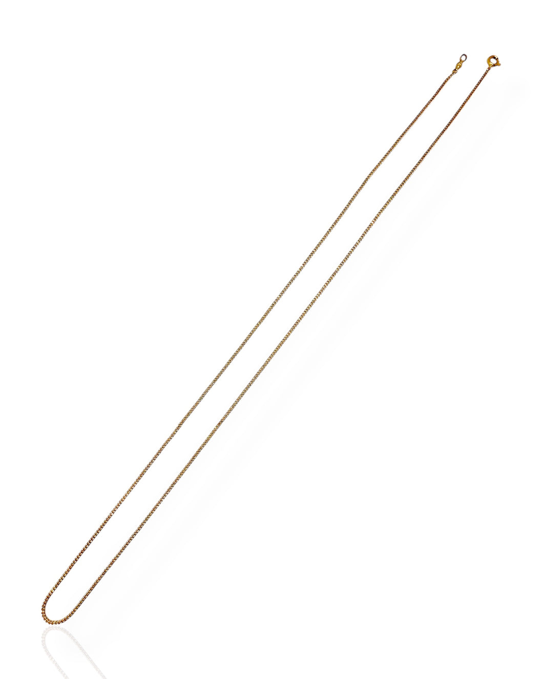 14k Gold Curb Chain Necklace (19.625