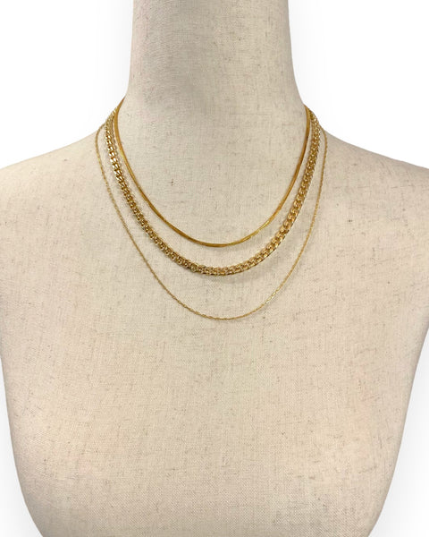 14k Gold Curb Chain Necklace (18")