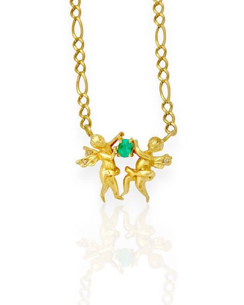 18k Gold Cupid Necklace (23