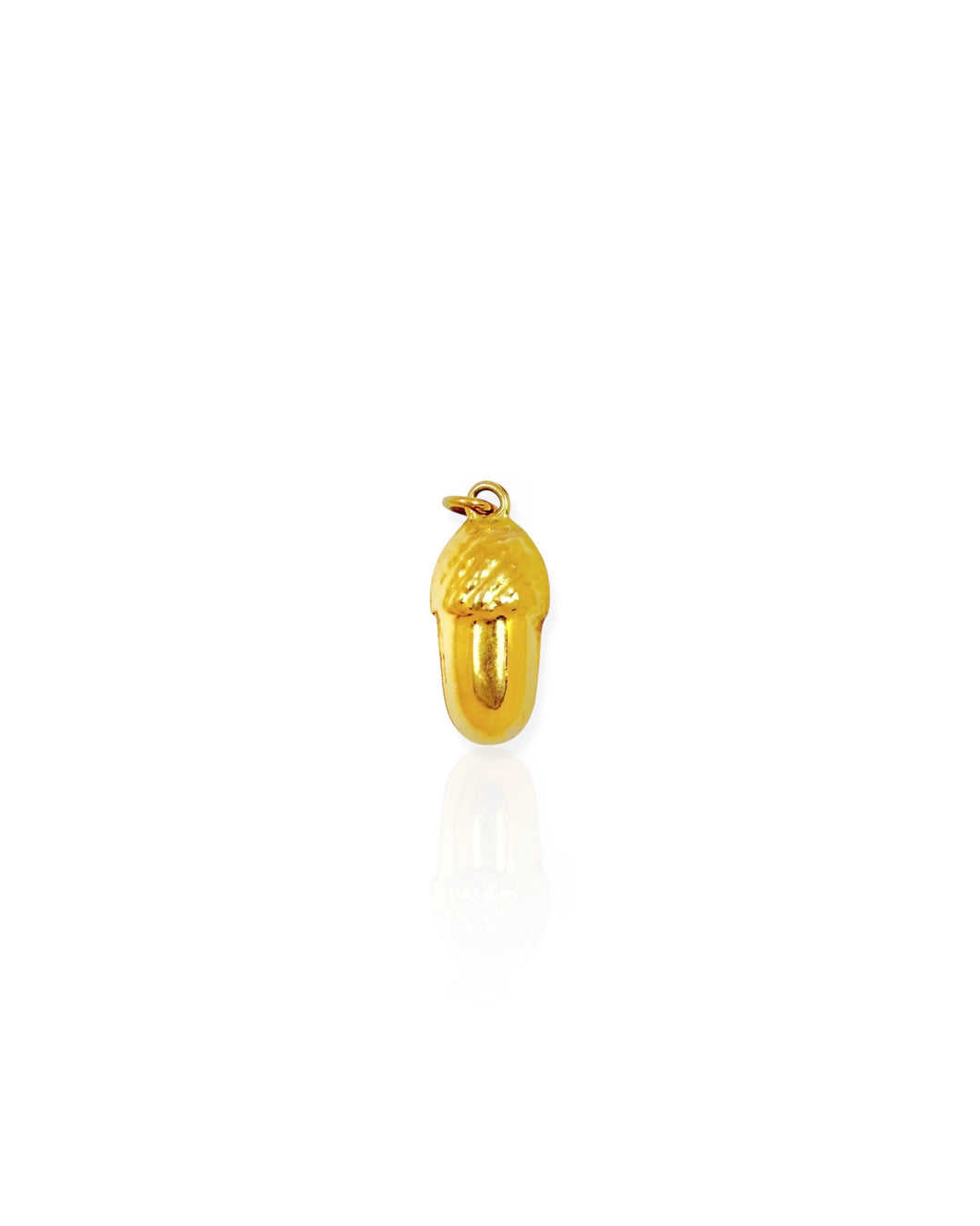 18k Gold Acorn Charm