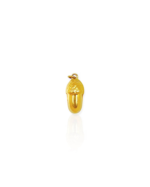 18k Gold Acorn Charm