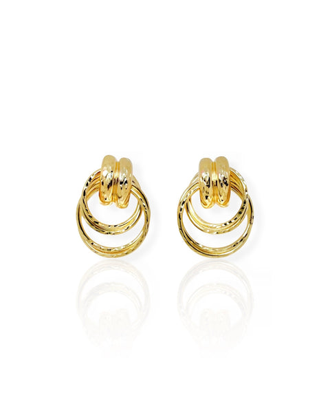 14k Gold Doorknocker Earrings