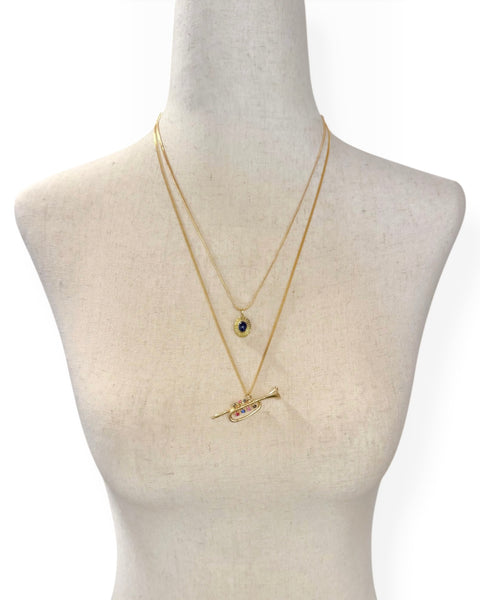 14k Gold Trumpet Charm