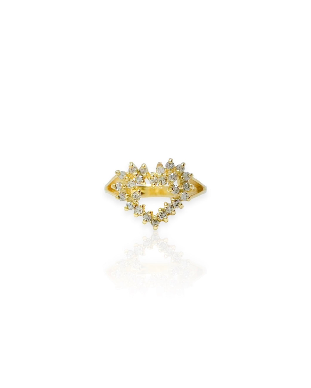 14k Gold Diamond Heart Ring (6)