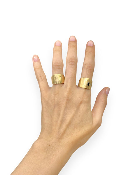 14k Gold Florentine Rings (6.75/adjustable)