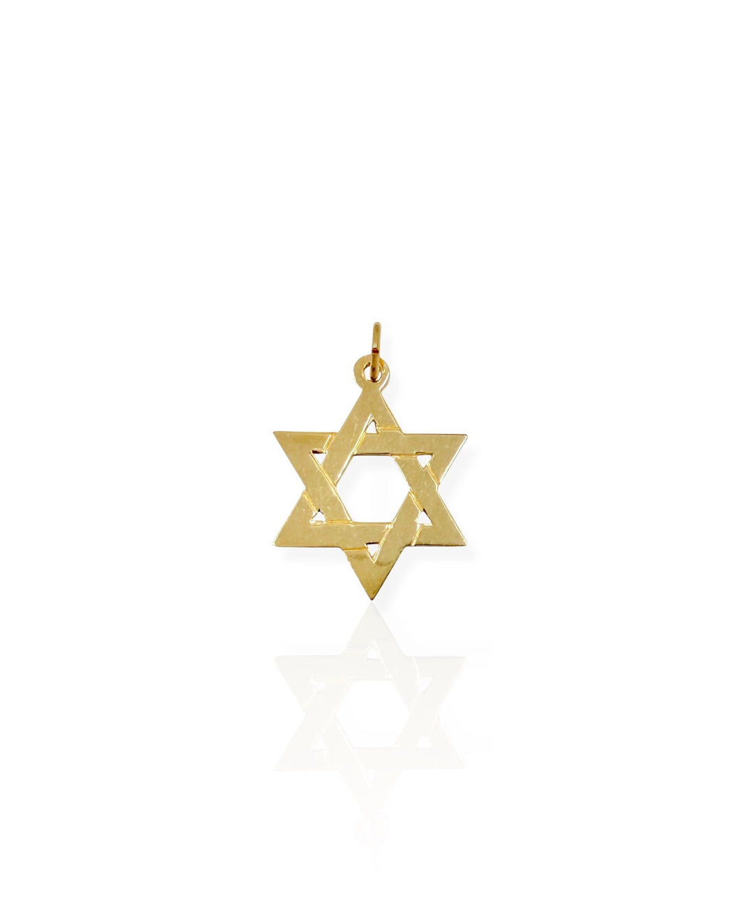 14k Gold Star of David Charm