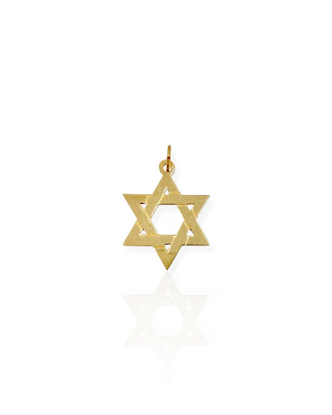 14k Gold Star of David Charm