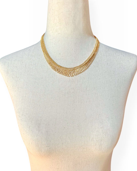 14k Gold Paperclip Cleopatra Necklace (17")