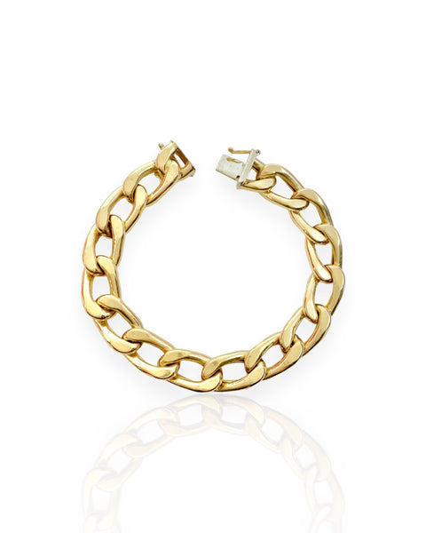 18k Gold Curb Chain Bracelet (7.5