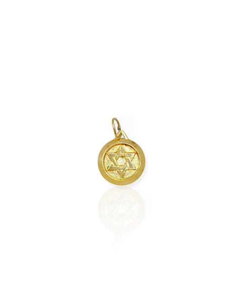 14k Gold Star of David Charm