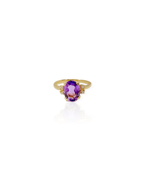 14k Gold Amethyst Ring (5.75)