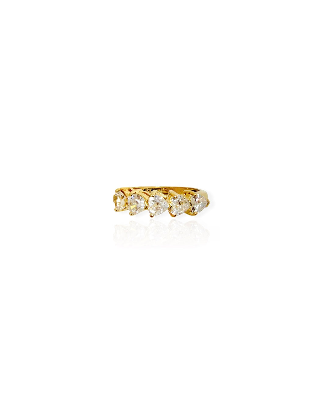 14k Gold CZ Heart Ring (4.75)