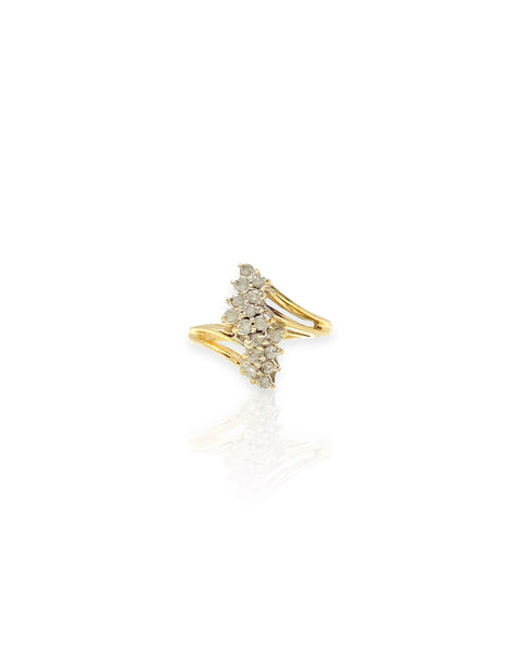 14k Gold Diamond Zigzag Ring (4.25)