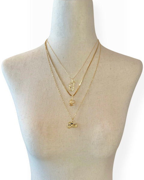 14k Gold Filigree Letter J Charm