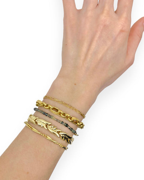 14k Gold Fancy Link Bracelet (7")