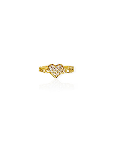 14k Gold Heart Pave Ring (7)