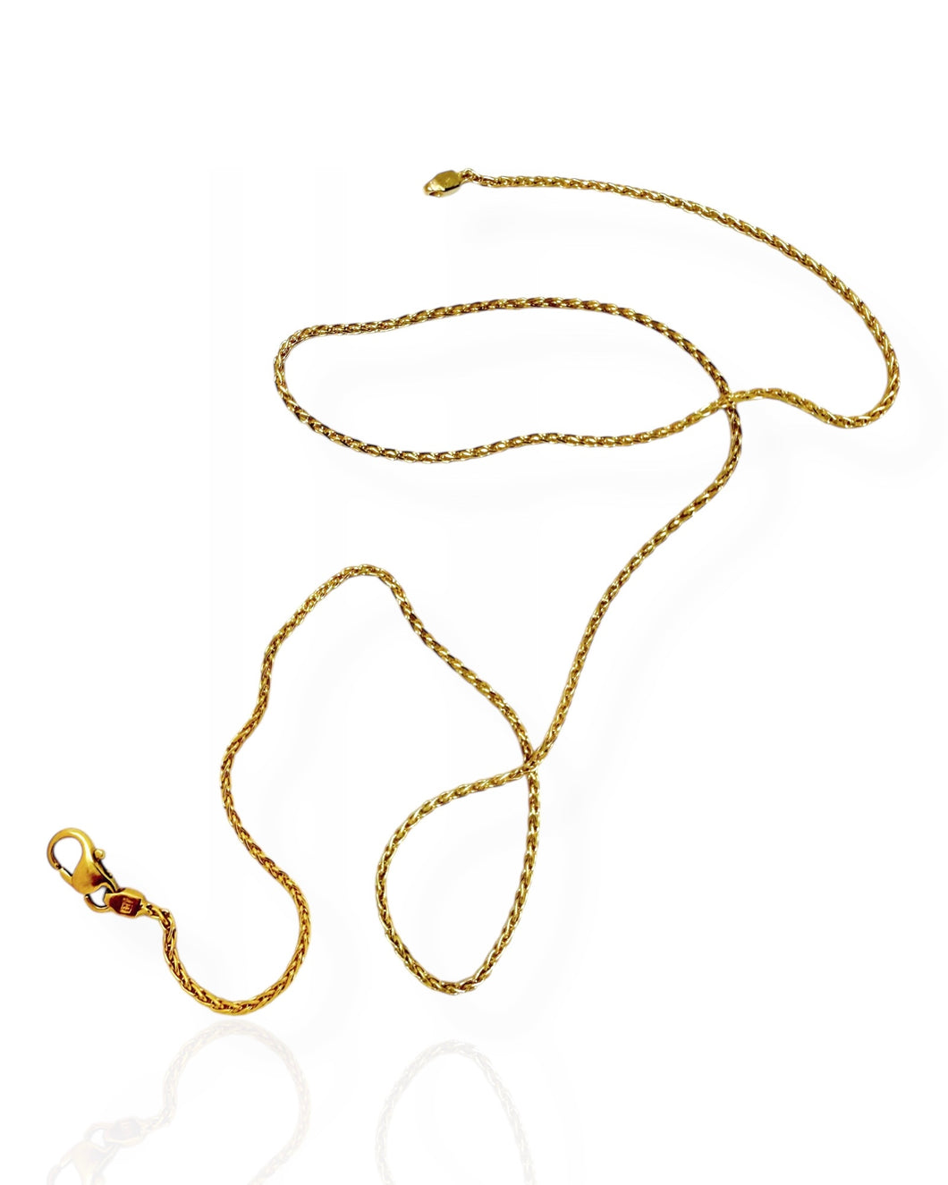 14k Gold Wheat Chain Necklace (18