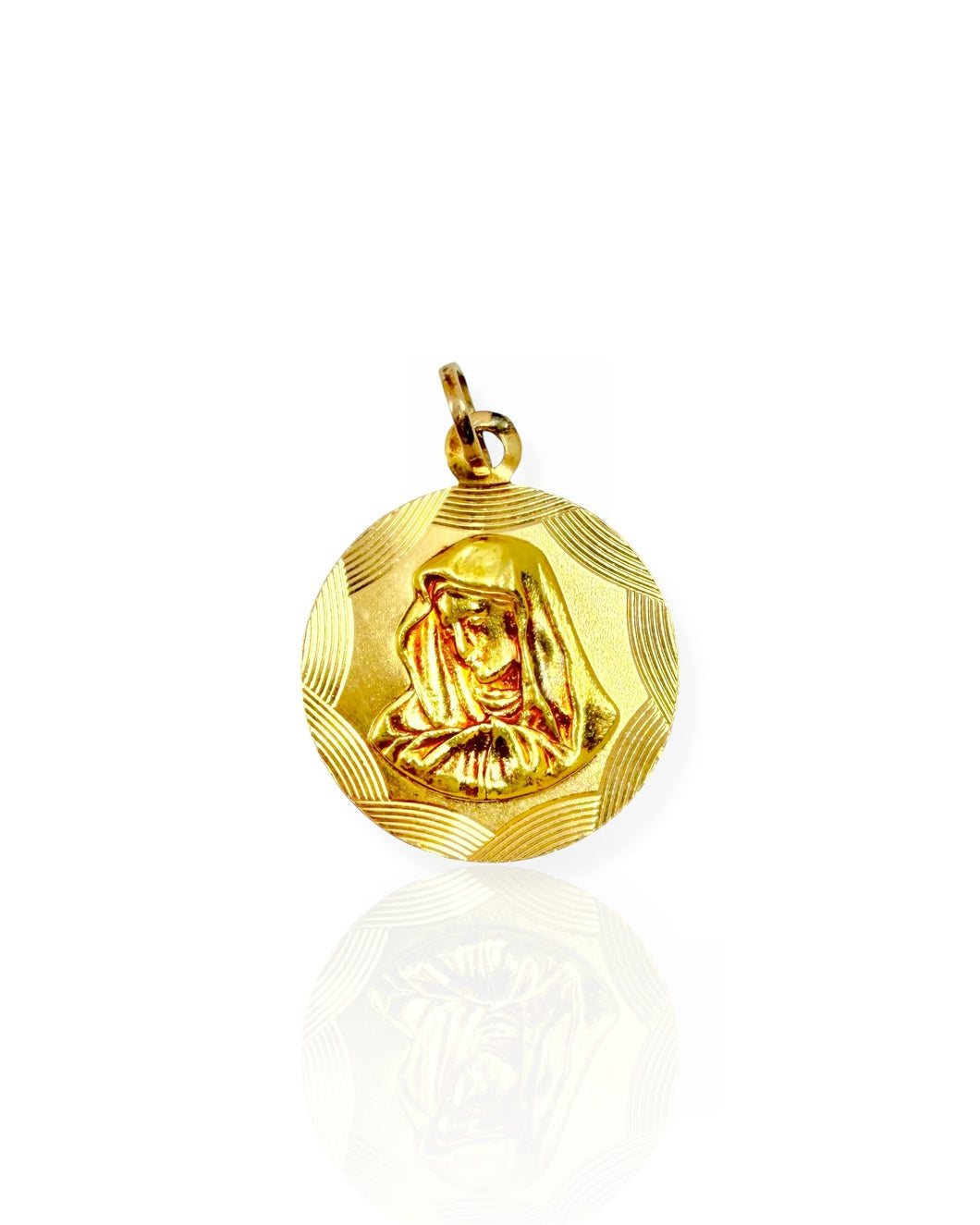 18k Gold Virgin Mary Charm