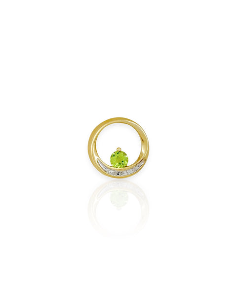 10k Gold Peridot Slider Charm