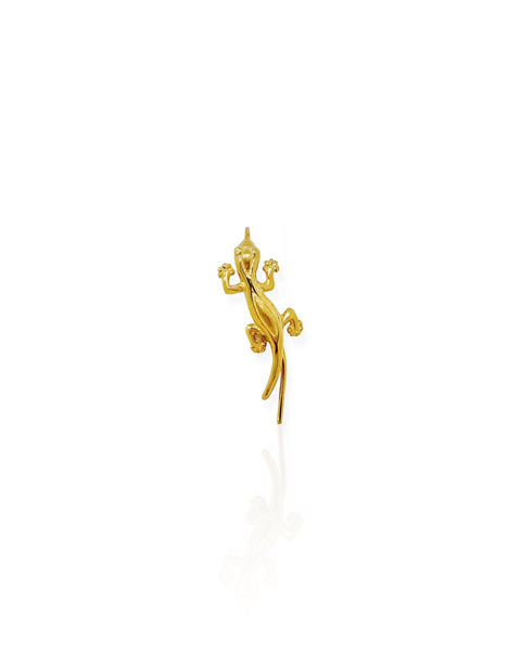 14k Gold Lizard Earring