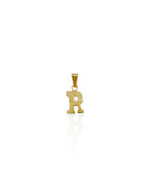 14k Gold Letter R Charm
